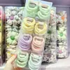 2 piezas por paquete, nuevos coleteros de alambre de teléfono de colores de caramelo coreanos, frescos y lindos para niñas, gomas elásticas para el cabello para estudiantes de primaria