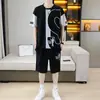 Conjunto de Shorts Waffle de Verano Nuevo 2026 para Hombre, Conjunto Casual Deportivo de Dos Piezas con Manga Corta, Talla Grande, Corte Holgado, Moderno