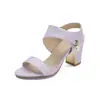 Sandalias de verano de punta abierta para mujer tacón alto talla zapatos de mujer comercio exterior 31-44 transfronterizo Amazon