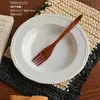 Prato de Cerâmica Branco Estilo Ins Prato de Café da Manhã Ritual Retrô para Casa Prato de Renda Prato de Servir Louça Prato de Sobremesa