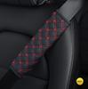 Cinturón de seguridad para coche serie de cuero PU color vino tinto hombrera bordada cinturón de seguridad comercio transfronterizo AliExpress Amazon