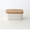 Amazon Caja de Mantequilla de Cerámica Rectangular Caja de Mantequilla de Cerámica Caja de Queso y Mantequilla Multiestilo Plato para Mantequilla con Cuchillo