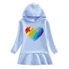 Nuevo Vestido Sudadera con Capucha para Niños Primavera y Otoño 2023 Dibujos Animados Niña Bebé Algodón Casual Estilo Occidental