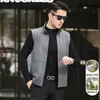 Nova Jaqueta de Tricô Masculina para Primavera, Outono e Inverno com Gola Alta, Caxemira e Lã, Jaqueta Fashion Casual Estilo Americano, Aliexpress