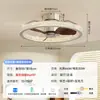 Nova luminária de teto ventilador de quarto estilo vintage francês, ventilador de teto moderno minimalista silencioso com luz integrada de proteção ocular para salas de estar e jantar