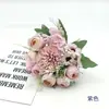 Combinação de botão de chá flor de simulação guirlanda de rosas de alta qualidade planta em vaso paisagística arranjo de flores vitrine paisagismo buquê de casamento