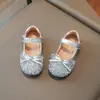 Zapatos de Cristal para Niñas Nueva Colección Primavera y Otoño Suela Suave Lazo Zapatos de Princesa Primavera y Otoño Zapatos Pequeños de Cuero para Niñas Zapatos de Baile para Niños