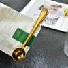 Cuchara de café de acero inoxidable 304 transfronteriza de Amazon, cuchara de té, cuchara de leche en polvo, herramientas pequeñas multiusos, clip de sellado