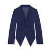 Blazer Irregular de 10 Colores con Cintura Ajustable para Mujer, Diseño de Cuello en V para Primavera y Otoño, Corte Delgado, Elegante Traje Pequeño al por Mayor
