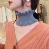 Bufanda Bufanda de Otoño e Invierno para Mujer para Mantener el Calor Estudiante Tejido Fino Baotou de Doble Propósito Jersey Protección para Orejas Cuello Manga para Cuello