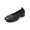 Versión de Piel de Oveja~Zapatos de Punta Dividida Estilo Retro, Zapatos Planos sin Cordones, Tacones Gruesos de Suela Gruesa, Zapatos Mary Jane Ballet Planos Suaves sin Cordones