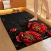 Alfombra Suave de Barro de Diatomeas con Flor Estéreo 3D para Baño, Inodoro, Piso, Entrada de Cocina, Antideslizante, Absorción de Agua, Secado Rápido