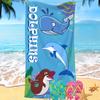 Mengqi Ropa de Hogar Toalla de Playa Estampado de León Toalla Cuadrada de Microfibra Toalla de Baño Absorbente Toalla de Secado Rápido Protector Solar