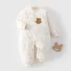 Mameluco para Bebé 40g Acolchado Ropa Cálida para Bebé Mameluco para Recién Nacido Mono Fino de Algodón Pijama de Otoño e Invierno