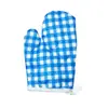 Novas Luvas de Isolamento Anti-Alta Temperatura para Micro-ondas Infantil com Estampa Xadrez Vermelho, Luvas Anti-Queimadura para Forno de Cozinha e Assar, Atacado
