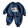 Conjunto para Bebê 2026 Primavera Outono Meninas Moletom com Capuz de Manga Longa Calças Casaco Estiloso Calças Esportivas Casuais Conjunto de Duas Peças para Criança