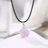 Fabricante de Joyería Zhuhang Venta al por Mayor Colgante Barroco de Piedra Natural Collar de Cuarzo Rosa Joyería Venta Caliente Transfronteriza