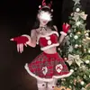 JinXiao Colección SexyNavideña Lencería Coqueta y Seductiva Puro Deseo QQNY Atuendo de Chica Conejita Caliente y Atractivo