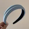 Diadema de moda con textura de mezclilla, diadema de ala ancha, diadema de corona alta, pinza para el cabello elegante, accesorio para el cabello versátil para el día a día