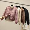 Recién Llegado Abrigo Acolchado de Algodón de Terciopelo Dorado Ropa de Invierno para Mujer Abrigo Acolchado de Algodón Pequeño Corto Estilo Coreano Suelto Adelgazante Diamante Abrigo Acolchado de Algodón Abrigo Grueso a la Moda