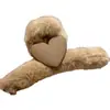 Pinza para el pelo de peluche con forma de corazón, Pinza grande de tiburón linda para otoño e invierno, Accesorio para el pelo para peinar la parte posterior de la cabeza y sujetar el flequillo