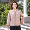 Nova Jaqueta Estilo Nacional Chinês Feminina 2026 Novo Estilo Roupas para Mulheres de Meia-Idade e Idosas Top Elegante de Alta Qualidade Estilo Pequena Fragrância Roupas de Outono para Mãe
