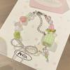 Pulsera Coreana de Flor de Cuatro Pétalos, Lujo Ligero, Gama Alta, Elegante, Pulsera Ajustable, Joyería de Mano de Nuevo Estilo para Mujeres