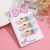 Nuevo conjunto de tres piezas de horquillas para el pelo de Sanrio para niña, con una palabra dulce y linda, para decorar vestidos y sombreros, venta al por mayor