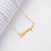 Cadena de clavícula europea y americana personalizada 925 collar con nombre y letra collar personalizado simple de oro collar con nombre personalizado