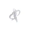 Anillo Doble Capa de Perlas Retro Francesas con Cruz para Mujer, Estilo Europeo y Americano Exagerado, Anillo de Zircón Anudado Dorado