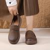 Zapatos mocasín marrones nuevos seleccionados en stock 2026 para mujer, Zapatos casuales planos sin cordones, Zapatos planos tipo mamá