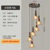 Nuevo candelabro vintage de estilo chino para escaleras en espacios tipo loft dúplex, candelabro artístico de madera simple de línea larga