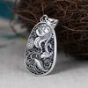 Cadena de suéter de plata de ley S999 Flor de Loto Carpa collar largo para mujer football plata productos genuinos colgante vintage cordón estilo étnico