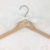 Percha de Boda con Lazo y Perlas Transfronteriza, Perchero de Madera Maciza para Tienda de Ropa de Boda, Soporte de Exhibición para Vestidos de Mujer, Almacenamiento