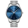 Fabricante Original Reloj de Calendario Simple para Hombre Reloj de Cuarzo con Escala Simple Moda Resistente al Agua Luminoso Correa de Acero Sólido