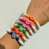 Joia Transfronteiriça Europeia e Americana Pulseira de Flor Colorida Boêmia Pulseira de Cerâmica Macia Fresca Sobreposta conjunto Mulheres