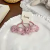 Novo Estilo Infantil Flor Laço Doce Presilha de Cabelo Elástico de Cabelo Algodão Preenchido Doces Acessórios de Cabelo Bebê Não Danifica Prendedor Duplo de Rabo de Cavalo