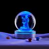 Bola de cristal con grabado láser 3D transfronterizo, luz cálida, estrella curativa, luz nocturna, adornos para magos