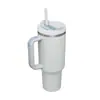 Nueva taza para automóvil de 40 oz con asa, taza de acero inoxidable para automóvil, taza con tubo de succión para exteriores, taza para conservar el calor y el frío.