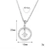 Estilo Coreano Ins Elegante Lujo Accesible Cadena para Clavícula Círculo de Diamantes Flash para Mujer Nicho de Gama Alta Acero de Titanio Colgante Bosque Regalo