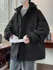 Jaqueta de Algodão Masculina de Inverno Plus Size para Meninos Fortes, Casaco Casual Quente de Algodão com Acolchoamento Extra e Jaqueta Espessa para Homens