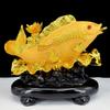 Ornamento de Carpa Koi Flor de Lótus Shajin para Desktop, Koi Transparente, Excedente Anual, Decoração de Armário de Vinho, Presente de Inauguração