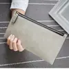 Carteira Longa Fosca Simples Europeia e Americana Feminina Fina com Zíper Carteira de Mão Carteira de Estudante Bolsa para Celular Bolsa de Cartão da Moda