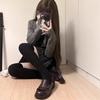 Calcetines JK Finos de Otoño Hasta la Rodilla para Mujeres Altas, Extra Largos de Terciopelo 8D Seda Negra Seda Blanca Gruesa Calcetines Hasta el Muslo, Antideslizantes