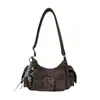 Bolso hobo de diseño vintage transfronterizo 2026, bolso de hombro de moda de nicho para el día a día, bolso cruzado para mujer