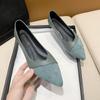 Sapatos Rasos Versáteis Estilo Francês com Salto Baixo para Trabalho, Sapatos Baixos Elegantes de Pequena Fragrância para Mulheres, Novo Estilo Outono 2025