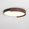 Luminária de teto para sala de estar, estilo minimalista italiano, luz principal para o hall, cor de nogueira, proteção ocular de espectro total, luz para quarto principal, ferro