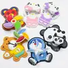 Em Estoque Novo Desenho Animado Infantil Gato Ding Dong Cat Catavento Giratório Brinquedo Plástico Etiqueta Carimbo de Borracha Criativo Acessórios para Roupas