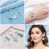 Sal Marina Aleación Azul Corazón Mariposa Luna Pentagrama Colgante DIY Pulsera Hecha a Mano Collar Accesorios de Joyería