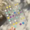 Tomoni Pegatinas para Uñas Anaglifo Celebridad de Internet Caliente Ins Papelería Japonesa Lindas Pegatinas para Uñas Pegatinas Serie Smiley
